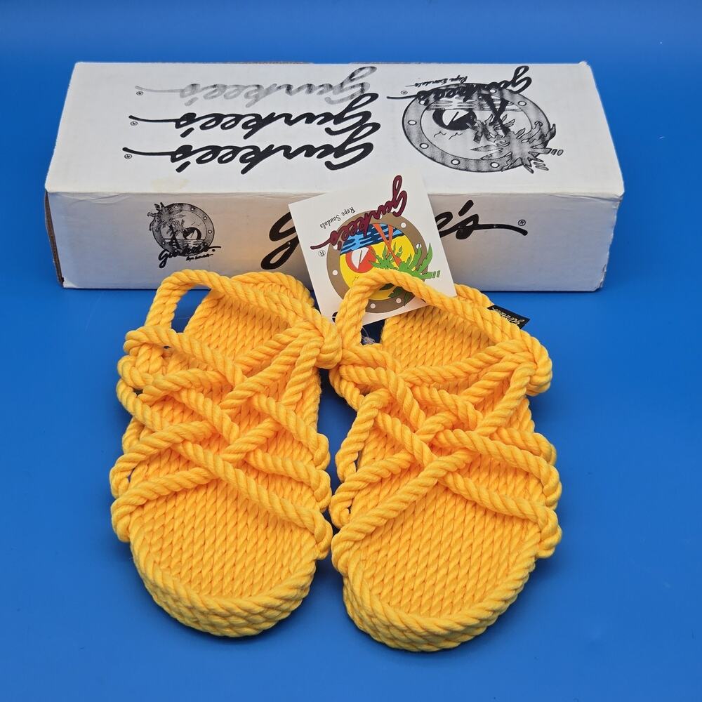 Gurkee’s Neptune Women’s Size 6 Yellow Rope Sandals Beach Pool Water Shoes